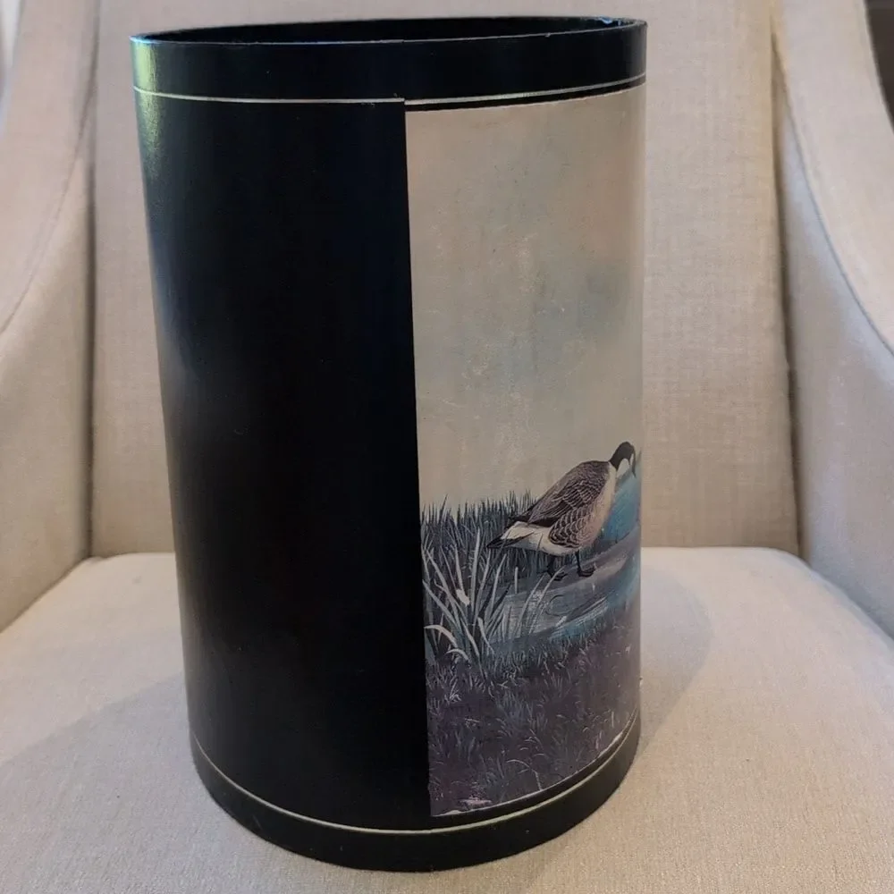 Vintage Cardboard Molded Paper Goose Waste Bin